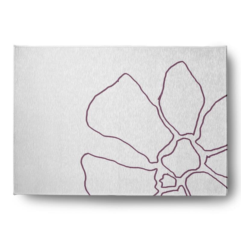 Petal Lines Spring Chenille Rug - Purple/White - 5' x 7'
