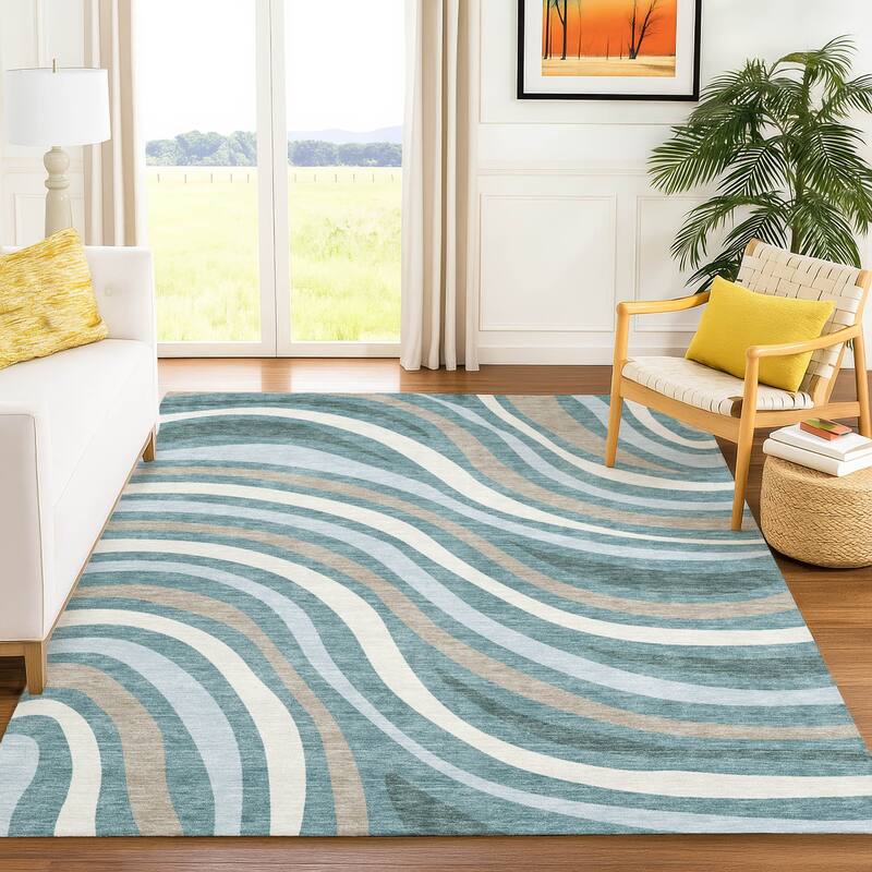 Machine Washable Indoor/ Outdoor Traditional Mimi Chantille Rug