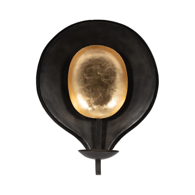 Sagebrook Home Black/Gold Metal Round Votive Holder - 12" x 7" x 15"