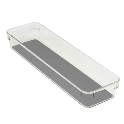 Home Basics Clear 12-inch Plastic Drawer Organizer