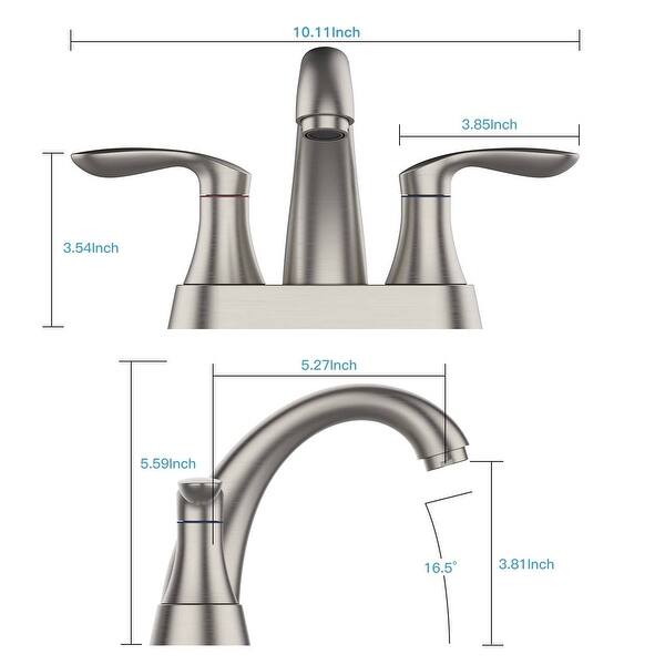 BATHLET 4 Inch Bathroom Faucets for Sink 3 Hole, with Pop Up Drain