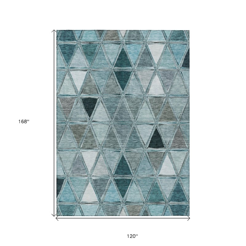 HomeRoots Geometric Transitional Rectangle Outdoor Rug
