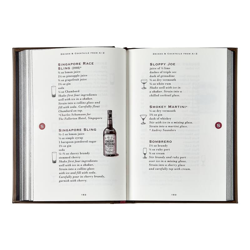 Graphic Image American Bar Coffee Table Book, Leather Taupe
