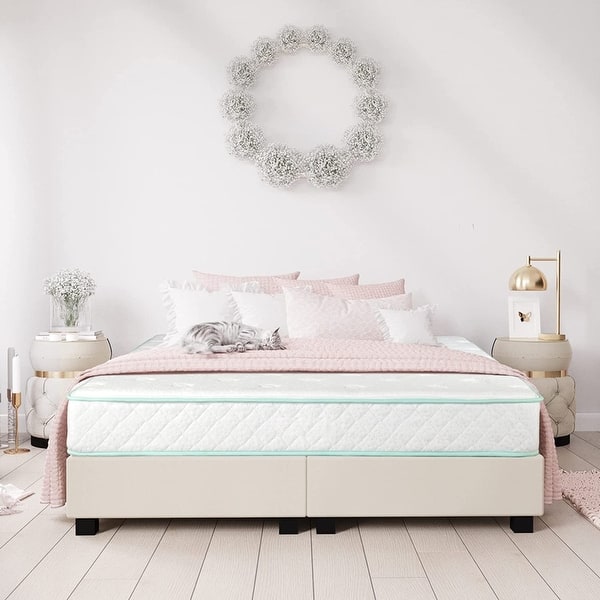 Excellence 8-inch Medium Tight-Top Aloe Vera Pocket Spring Hybrid Mattress  by BRN - Bed Bath & Beyond - 40495671