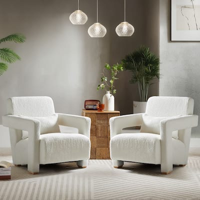 Christopher Knight Home - Mirod Sleek Accent Chair with Right-Angle Armrests and Ergonomic Lumbar Support
