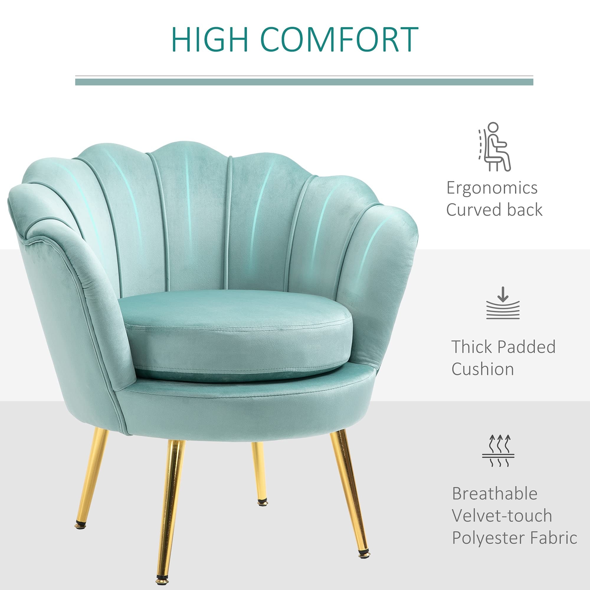 Teal velvet chair gold legs deals