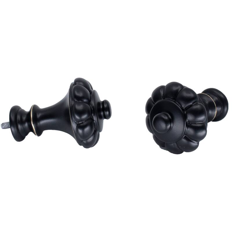 Meriville 1" Diameter Telescoping Single Window Treatment Curtain Rod, Chateau Urn