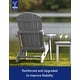 preview thumbnail 20 of 78, WINSOON All Weather HIPS Folding Adirondack Chair with Ottoman, 5-Gear Adjustable Backrest and Retractable Ottoman Set of 4