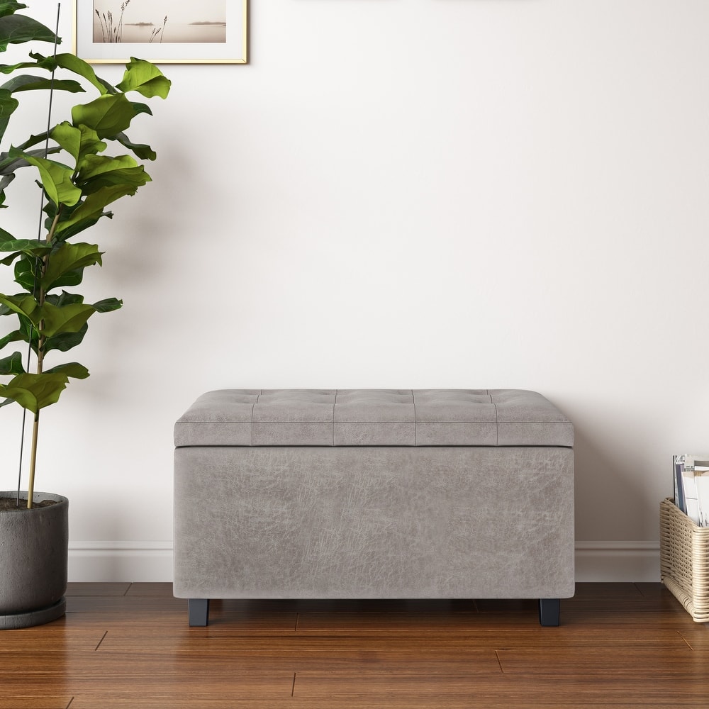 WYNDENHALL Essex 34-in. Wide Rectangular Storage Ottoman