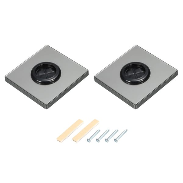 Grommet Wall Plate Acrylic with 1.2 Inch Rubber Cable Pass Through Grey