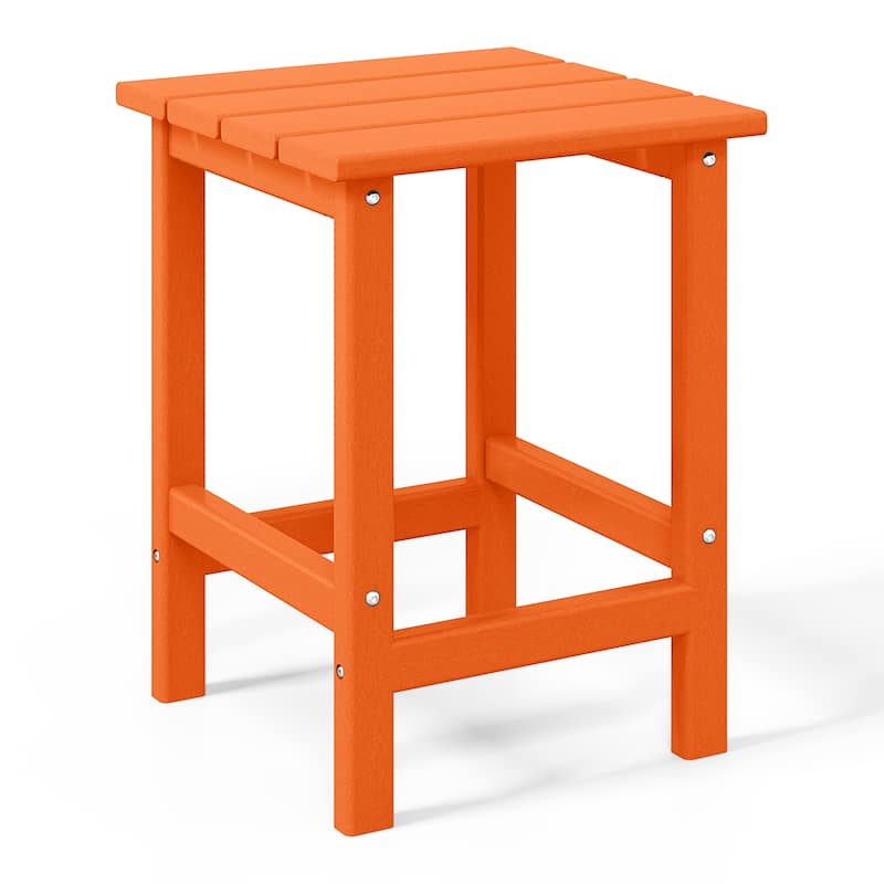 Polytrends Laguna Hdpe All Weather Outdoor Patio Square Side Table