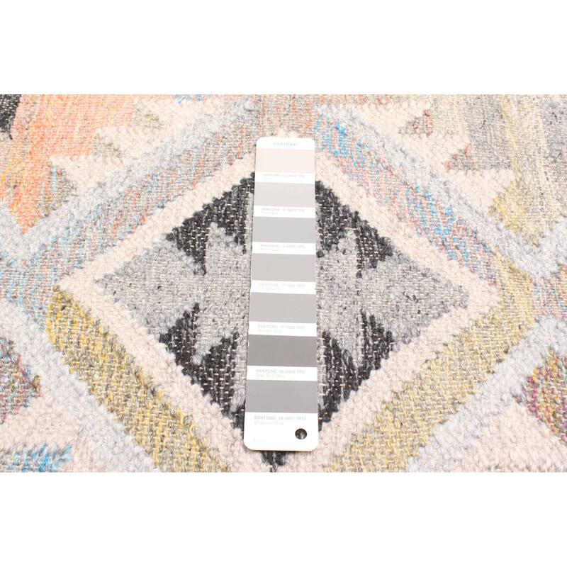 ECARPETGALLERY Flat-Weave Ankara FW Grey Wool Kilim - 5'2 x 7'8