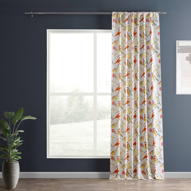 Exclusive Fabrics Textured Cotton Printed Curtains for Bedroom and Living room (1 Panel)