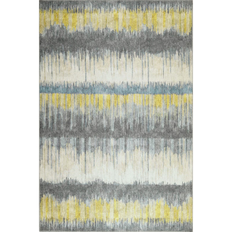 Domani Grove Machine Washable Contemporary In Stripes Area Rug - 3'9" x 5'6"