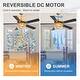 preview thumbnail 4 of 56, 52" Reversible 5-Blade Caged Ceiling Fan with Light and Remote