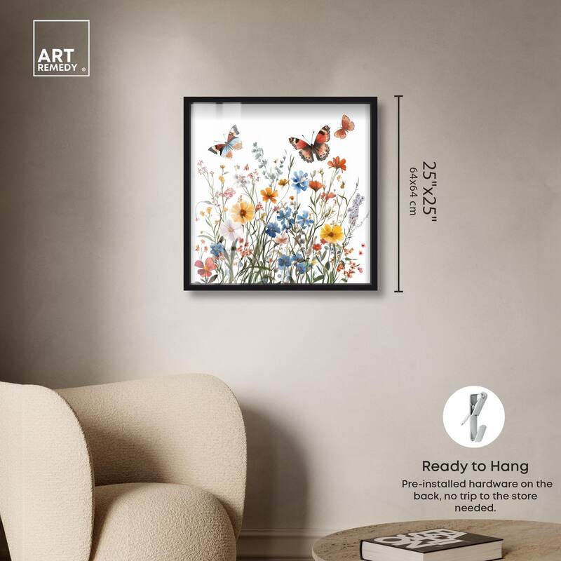 Garden of Fluttering Shadowbox by Art Remedy