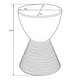 preview thumbnail 66 of 143, Boyd Round Side Table with Ribbed Design Base - Accent Hourglass End Table with Removable Lid for Living Room & Bedroom