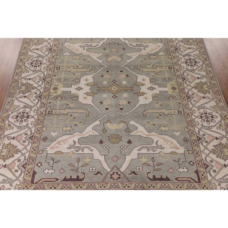 All-Over Oushak Oriental Large Area Rug Handmade Wool Carpet - 10'0" x 13'9"