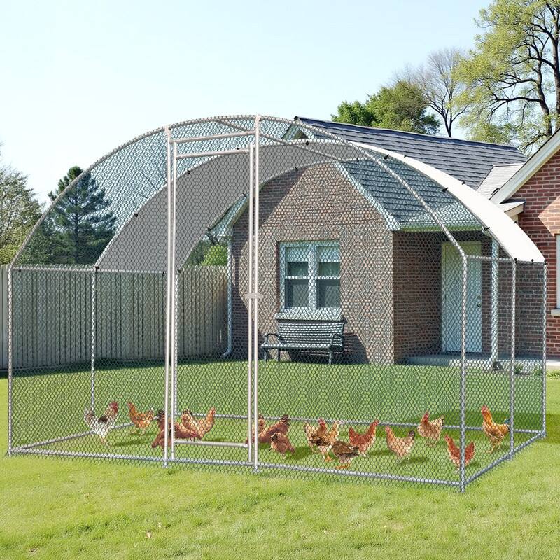 Outdoor Metal Large Poultry Coop for Chicken Rabbits Small animals