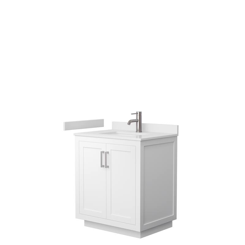 Miranda Single Vanity Set, Cultured Marble Top, No Mirror