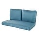 preview thumbnail 24 of 163, Haven Way Universal Outdoor Deep Seat Loveseat Cushion Set 44x25 - Sky Blue