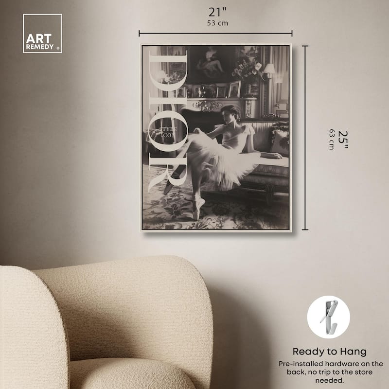 Style Ballerina Cover Canvas by Art Remedy