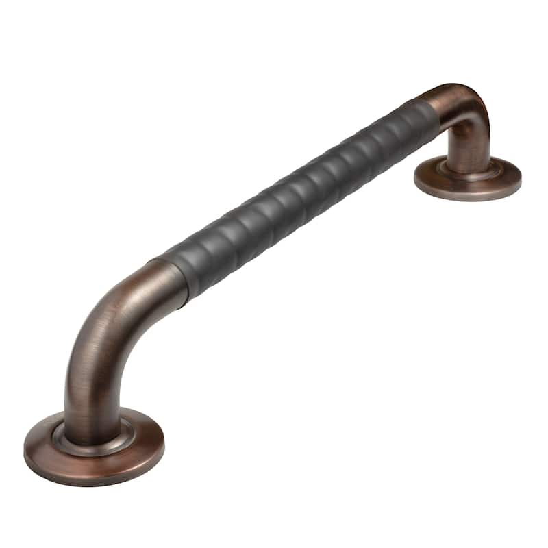 ErgoSafetyBar 18-in Dimpled Ergonomic Soft Grip 32mm Diameter ADA Compliant 500 lb Weight Capacity Oil Rubbed Bronze