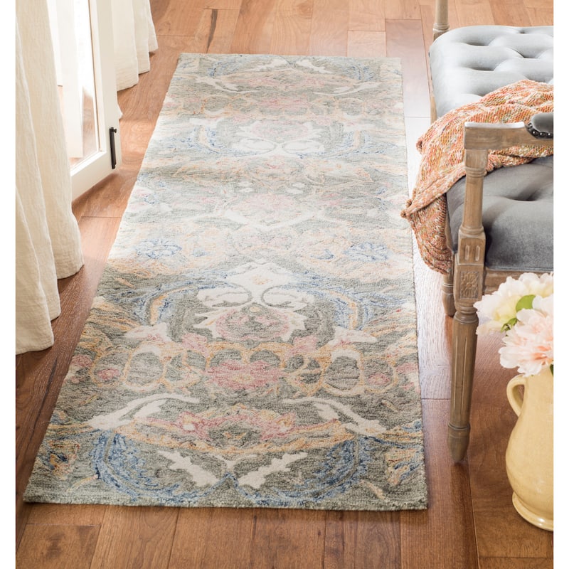 SAFAVIEH Handmade Aubusson Jyldyz Traditional Oriental Wool Rug - 2'3" x 8' Runner - Ivory/Sage
