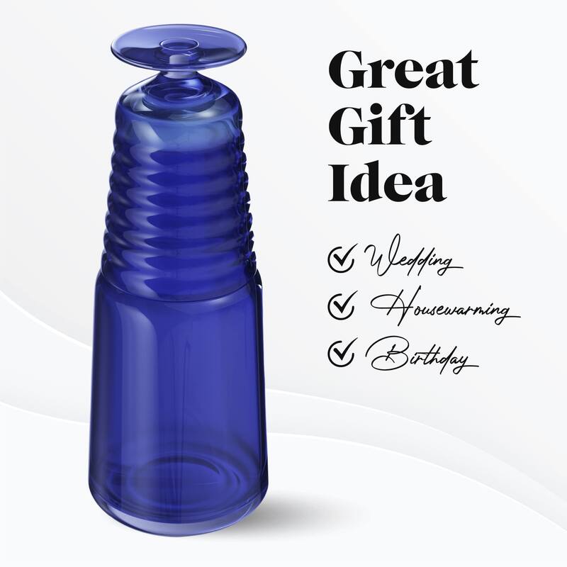 American Atelier Bedside Water Carafe with Footed Glass/Lid