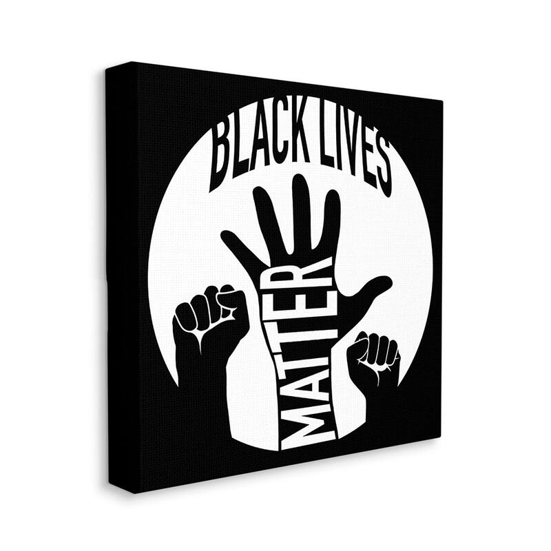 Stupell Black Phrase United Raised Hands Canvas Wall Art Design By Marcus Prime - 24 x 24