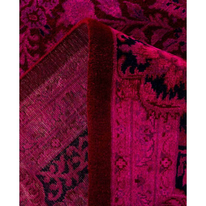 Overdyed One-of-a-Kind Hand-Knotted Area Rug - Purple - 10' 1" x 14' 0"