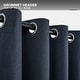 preview thumbnail 30 of 28, Deconovo Blackout Living Room Curtains Faux Linen Drapes 2 Panels