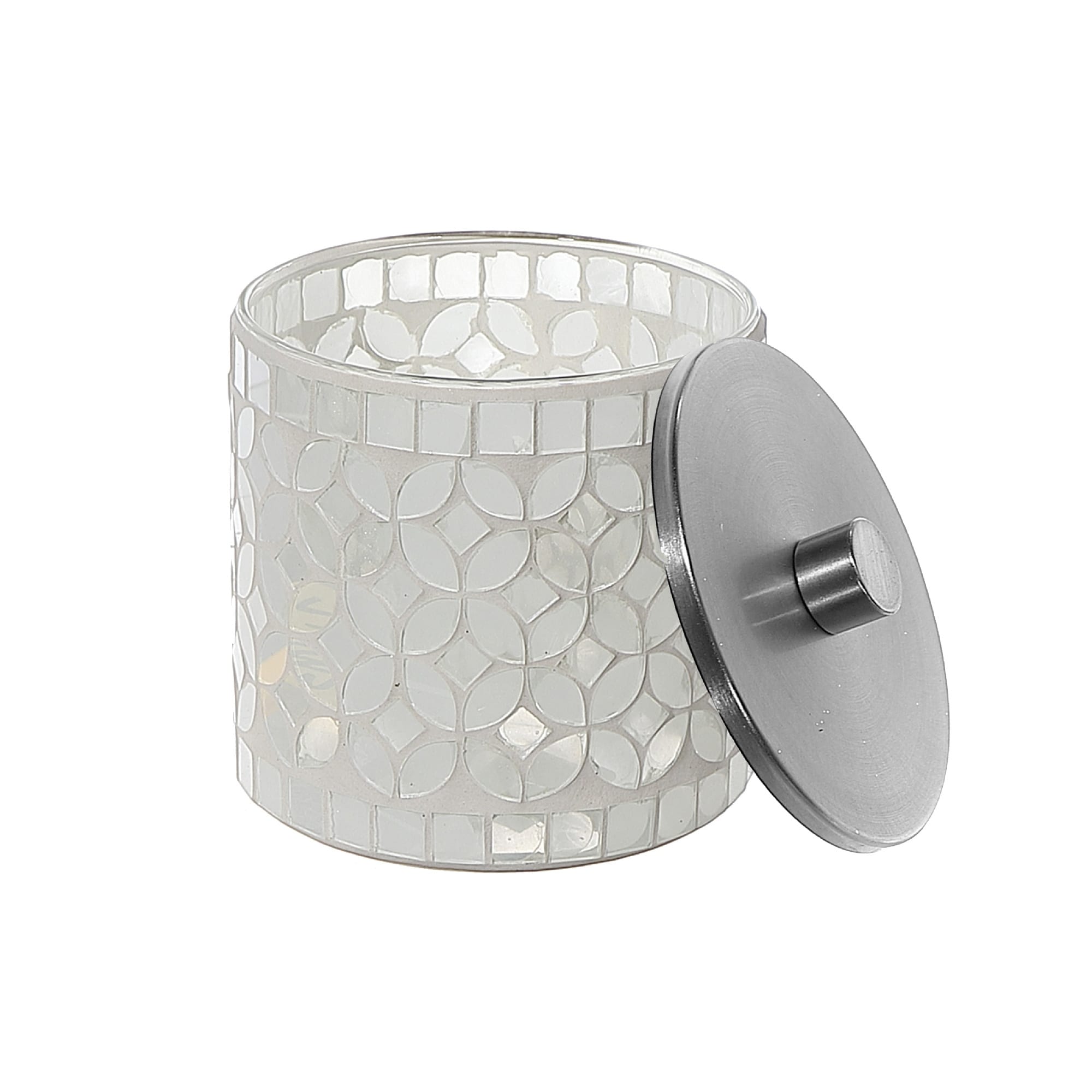 Mosaic Glass Cotton Jar