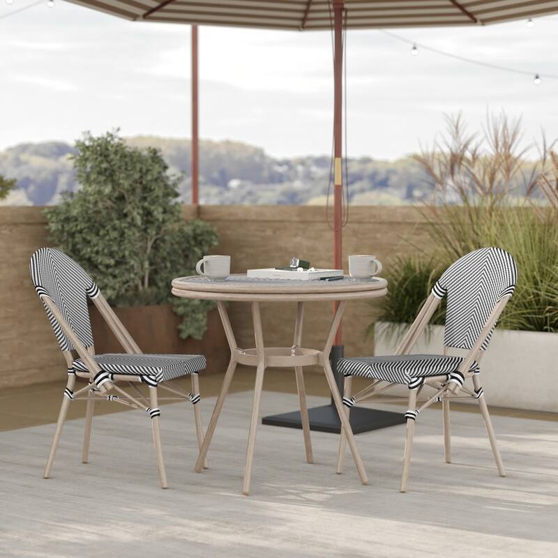 Bistro Table & 4-Chair Set with Metal Frames