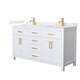 Option White / Giotto Quartz Top / Brushed Gold Hardware