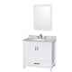 Option White / White Carrara Marble Top / Brushed Chrome