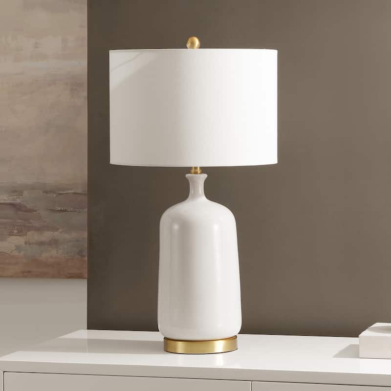 SAFAVIEH Stevie 28-inch Ceramic Table Lamp (LED Bulb Included) - 15"W x 15"D x 28"H
