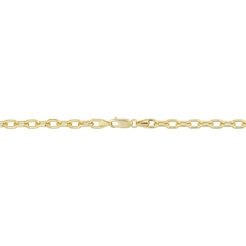 Solid 14k Yellow Gold Filled 5 mm Parallel Cable Link Chain Necklace for Men and Women