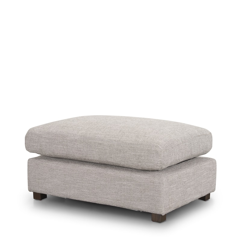 Halston Small Ottoman Light Gray Performance Fabric - 38.98 x26.77 x17.91