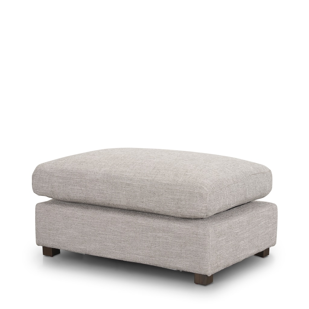 Halston Small Ottoman Light Gray Performance Fabric - 38.98 x26.77 x17.91