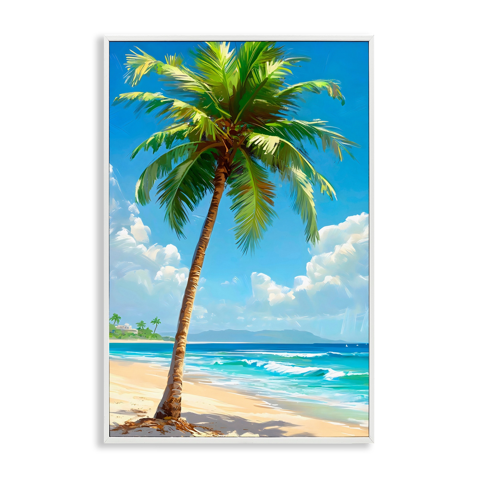 Stupell Shade From Palm Trees Framed Giclee Art Design By LSR Design Studio