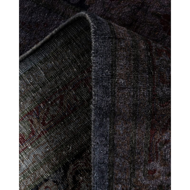 Fine Vibrance, One-of-a-Kind Hand-Knotted Runner Rug - Brown, 3' 1" x 9' 2" - 3' 1" x 9' 2"