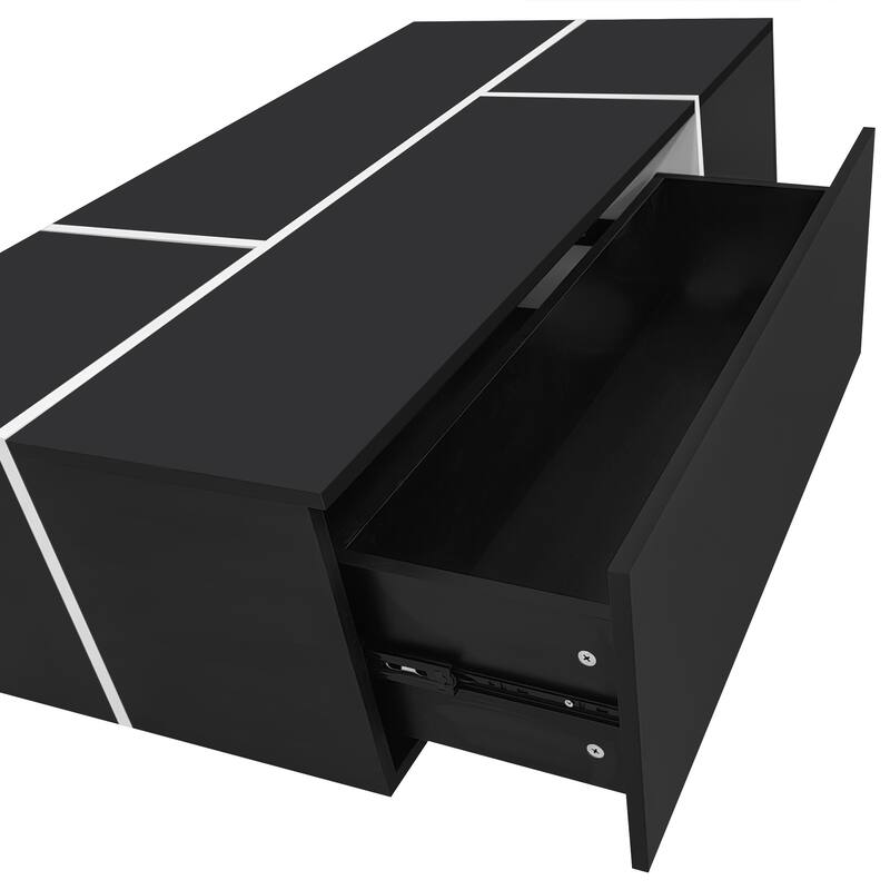 47.2-72.7'' Extendable Coffee Table with Hidden Storage for Living Room