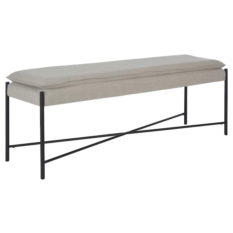 SAFAVIEH Kara 19-inch Cushioned X-Bench - 50" W x 13.5" L x 19" H - 50" W x 13.5" L x 19" H