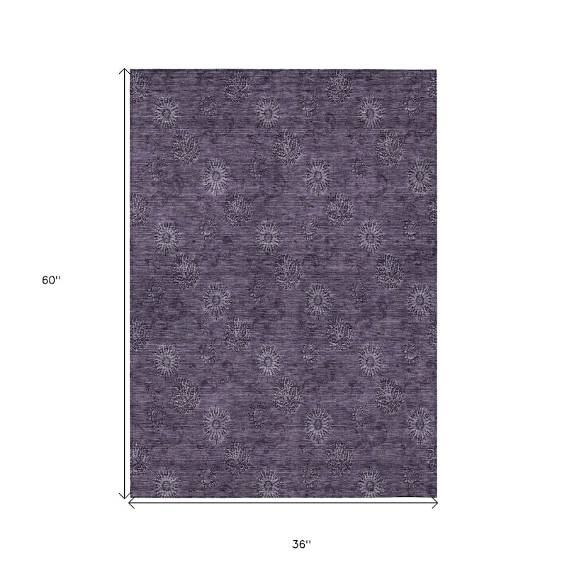 HomeRoots Floral Transitional Rectangle Outdoor Rug