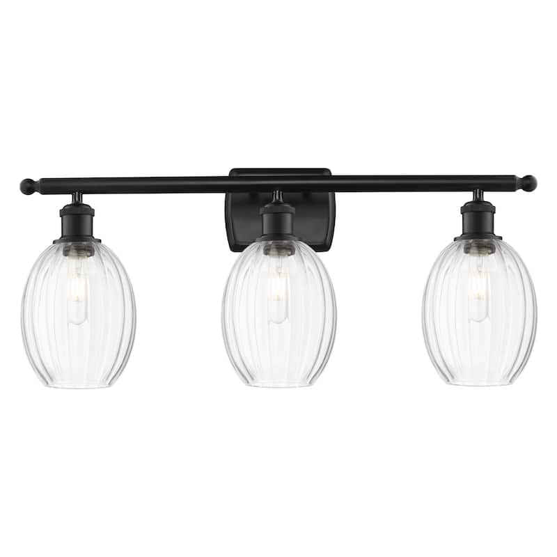 Innovations Lighting 516-3W-12-27 Preston Vanity Preston 3 Light 27" - Matte Black / Clear
