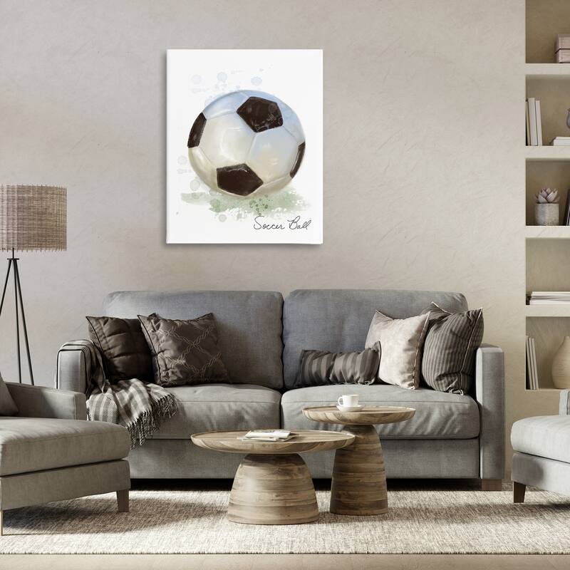 Stupell Soft Pastel Soccer Ball Canvas Wall Art Design By Matthew Piotrowicz
