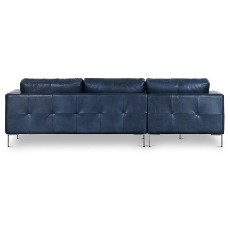 Poly & Bark Calle 114" Right-Facing Sectional - Full Grain Genuine Italian Leather