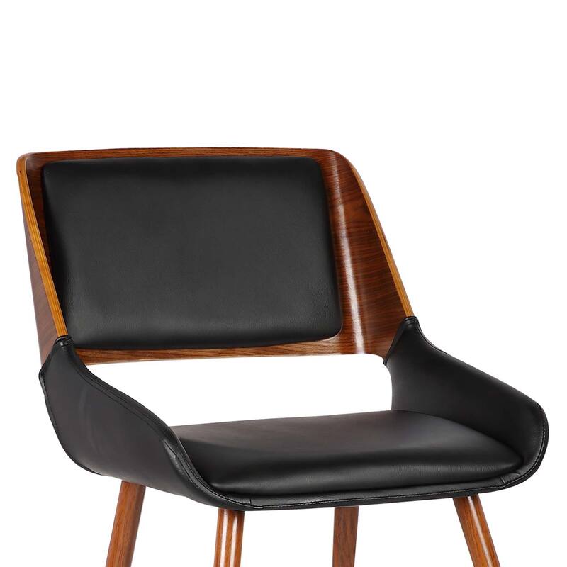 Armen Living Panda Walnut Wood Mid-Century Dining Chair