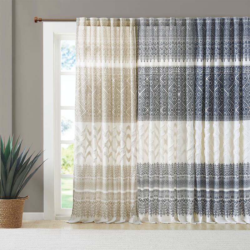 Cotton Printed Curtain Panel - Multi-Color